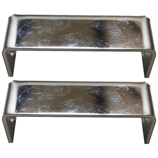 12 Ga. Stainless Steel 4 Inch Straight Light Brackets, Pair For Mirrors