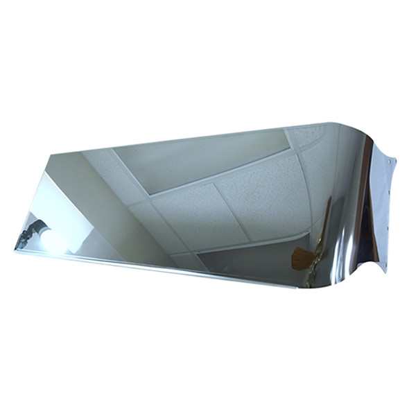 SS 3 x 10 Inch Elite Reverse Bowtie Drop Visor W/ Straight Top & V Bottom For Kenworth Aero Cab