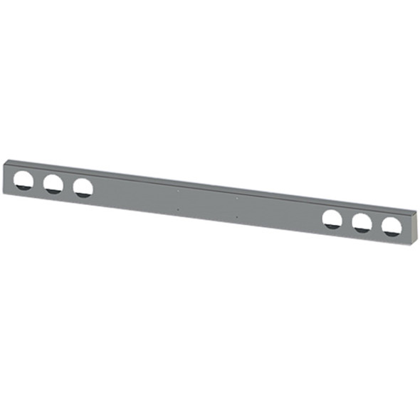 96 Inch 304 Stainless Steel Rear Light Bar W/ 6 Light Hole Cutouts