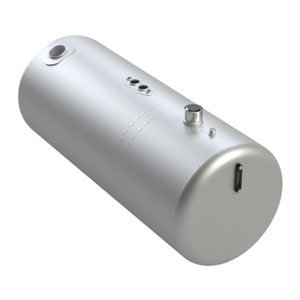 BESTfit Aluminum 125 Gallon Fuel/Hydraulic Split Tank, 26 x 66 1/2 Inch, Passenger Side For Peterbilt