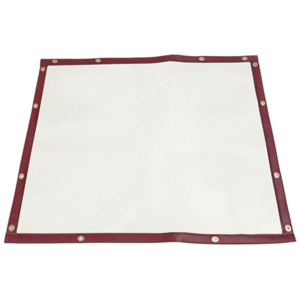 White Mesh Bug Screen W/ Black Cherry Vinyl Trim For Freightliner Classic 120, 132