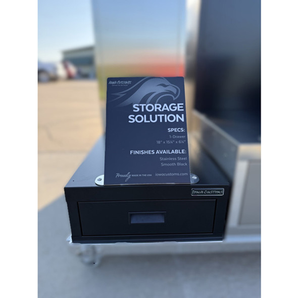 Universal 6.5 X 15.25 Inch Gloss Black 1 Drawer Storage Solution