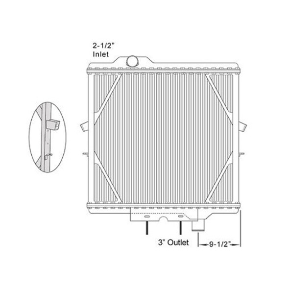 BESTfit Copper Brass 4 Row Radiator W/ Framework For Peterbilt 357, 378, 379, 385, 386, 387