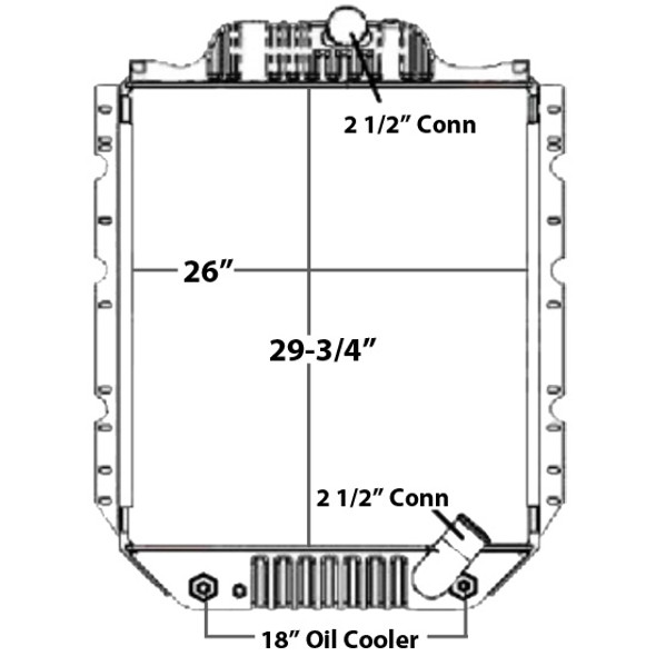 BESTfit Copper Brass Radiator W/ Oil Cooler For International 4700-4900