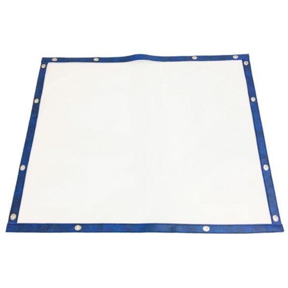 White Mesh Bug Screen W/ Blue Vinyl Trim For International 4300, 4400, 8500