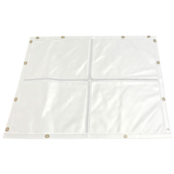 White Non Quilted Vinyl Winter Front 2 Zipper For International Durastar