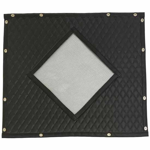 Black Quilted Vinyl Winter Front Standard Diamond Cutout For International Durastar