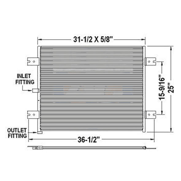 BESTfit AC Condenser 31.5 X 25 Inch For Peterbilt 387