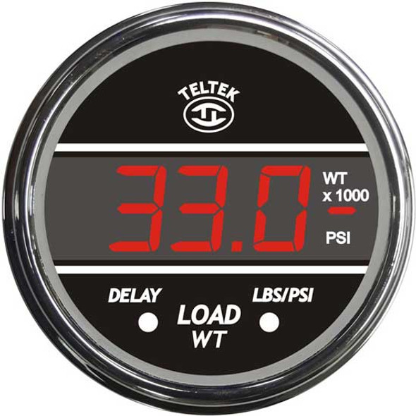 Red Digital Load Gauge With Chrome Bezel For Kenworth 2006 & Newer