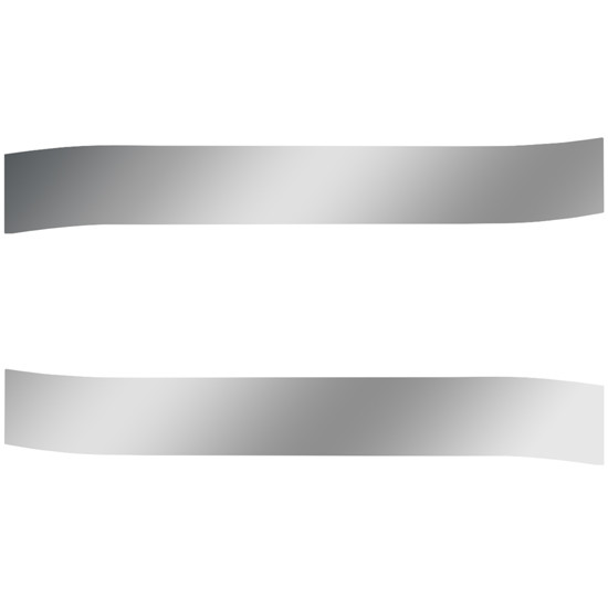 2.5 Inch Stainless Steel Blank Transition Panel  For Kenworth W/ Raised Roof & Cab Mount Exhaust