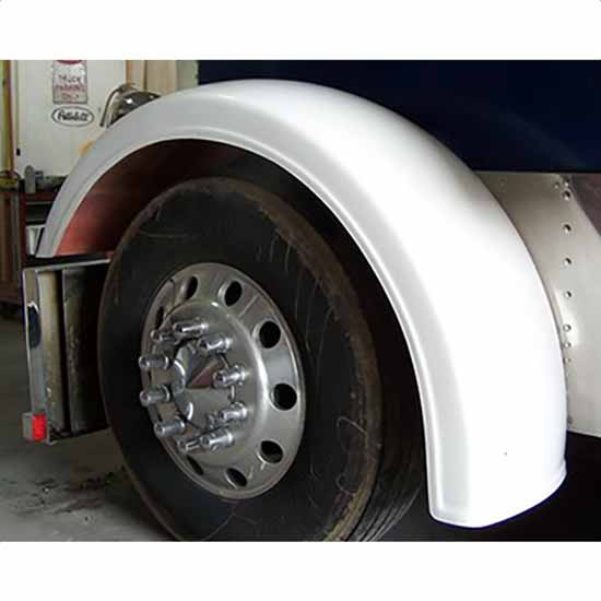 Fiberglass Front Fenders W/ 4.5 Inch Lip, Built-In Liner For Peterbilt 359, 378, 379