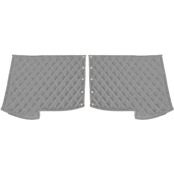 Front Fender Cover 18 Inch Light Gray Quilted  For Peterbilt 378 & 379