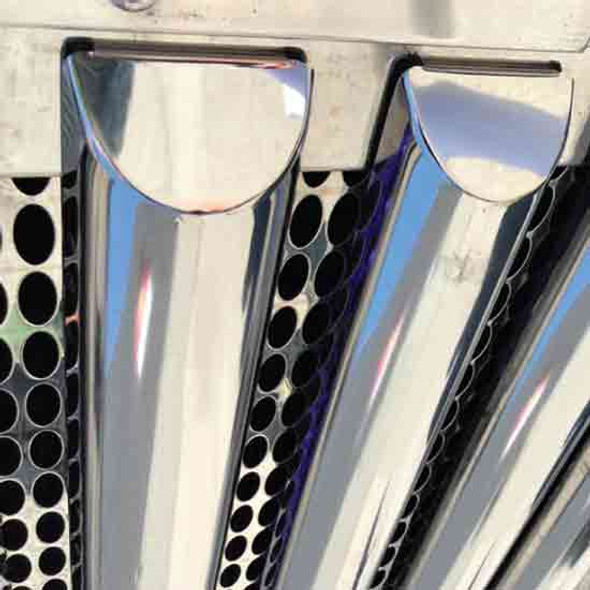 33.5 Inch 304 Stainless Steel Half Moon Vertical Grille Bar For Peterbilt 379 & 389