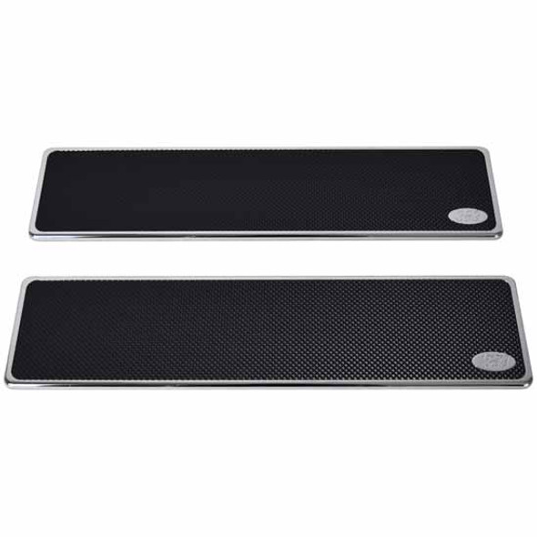 Chrome-Plated 24 Inch Billet Aluminum Step Plate With Logo For Peterbilt 389 - Pair