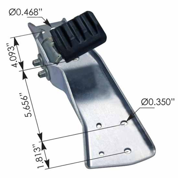 Lower Hood Guide Bracket , Driver Side For Peterbilt 388 Replaces L11-6167