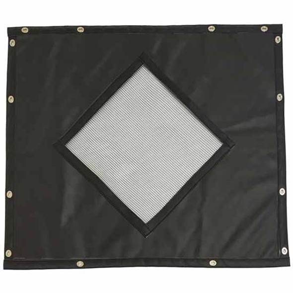 Black Non Quilted Vinyl Winter Front Standard Diamond Cutout  For Peterbilt 579