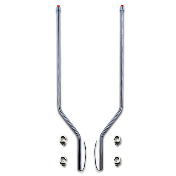 Bores Steel 48 Inch LED Bumper Guides For Peterbilt, Western Star, Mack, International & Sterling W/ Steel Bumpers