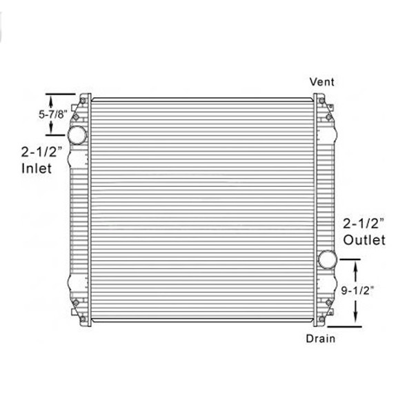 BESTfit Plastic Aluminum Radiator 36 X 31.75 Inch For Freightliner Columbia, Century, Classic, FLD & Sterling A/AT/L/LT9500