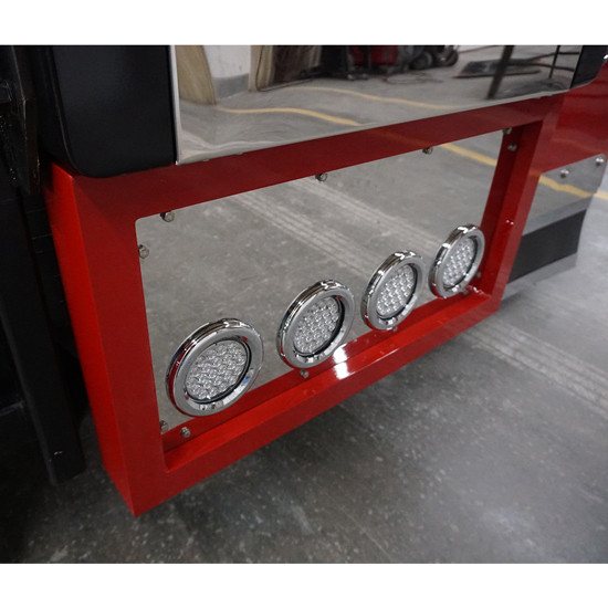 CSM 18 Inch Smooth SS Rear Center Light Panel W/ 4 Inch Round Holes