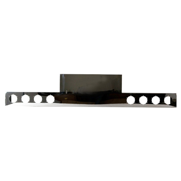 BESTfit 304 SS Rear Light Bar W/ 2 Piece Support Brackets & Eight 4 Inch Light Holes