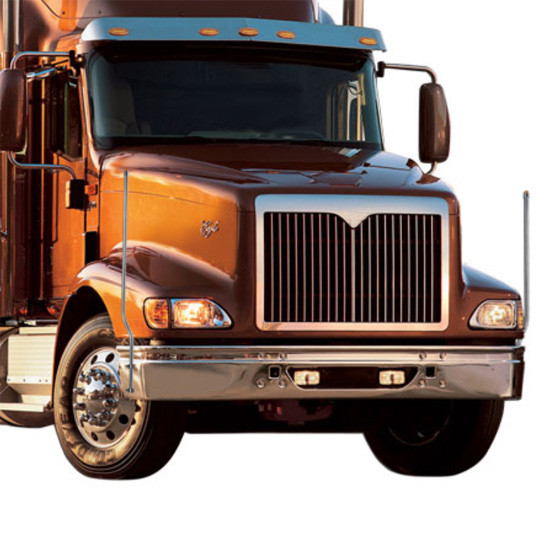 Bores Stainless Steel Bumper Guides 48 Inch W/ LED For Peterbilt, Freightliner, Volvo & International