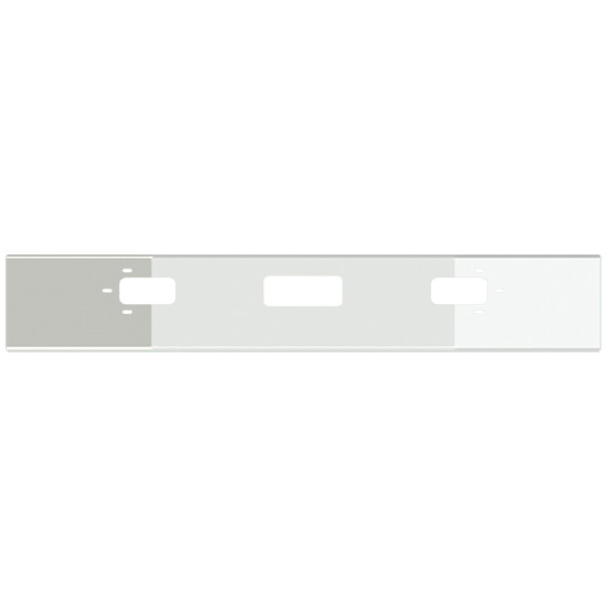 14 Inch Chrome Break Back Bumper W/ Center Tow, 2 Hitch Holes For Mack CL