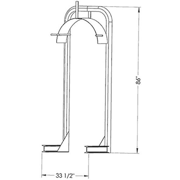 Merritt Aluminum Hose Rack - 33.5 X 23.375 X 86 Inch