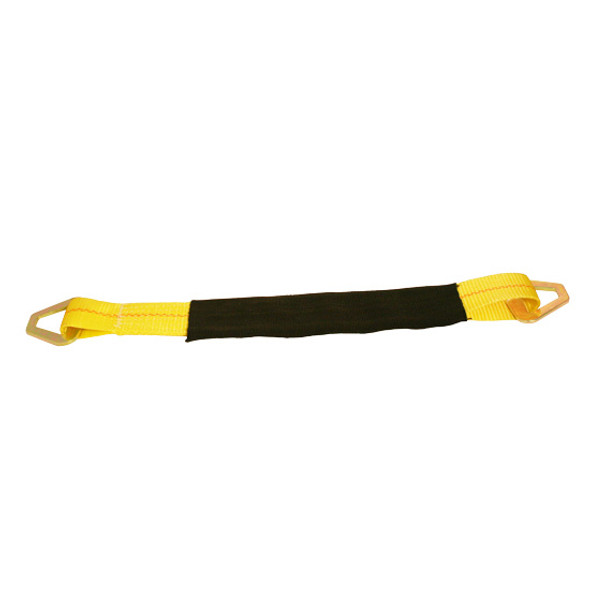 Polyester 24 Inch Axle Strap W/ Wear Pad, 10,000 Pound Rating - Yellow