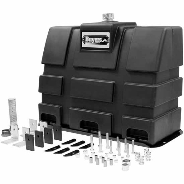 Polymer 50 Gallon Upright Hydraulic Reservoir W/ Screw-On Diffuser, 40 Micron Filler Breather Cap - Black