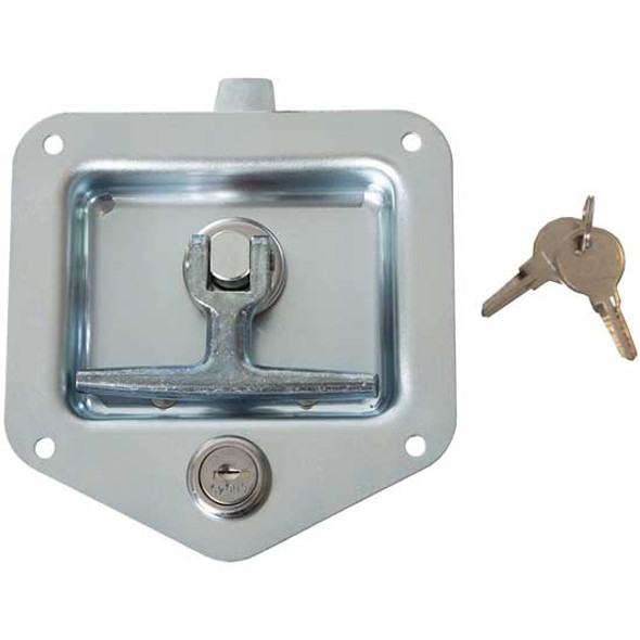 3.75 X 3.5 Inch Stainless Steel Single Point T-Handle Latch With Mounting Holes