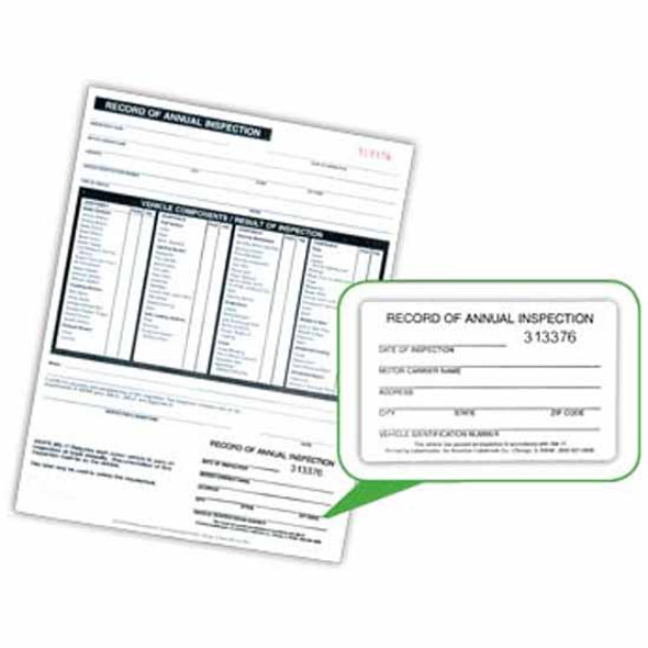 Annual Inspection Form With Decal