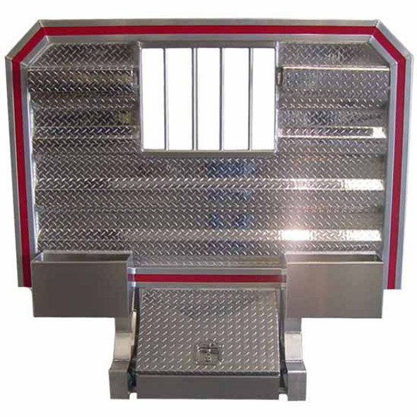 Sturdy-Lite 68 X 72 Inch Deluxe Cab Rack W/ Jail Bar Window, Chain Trays, Hangers And Logger Box