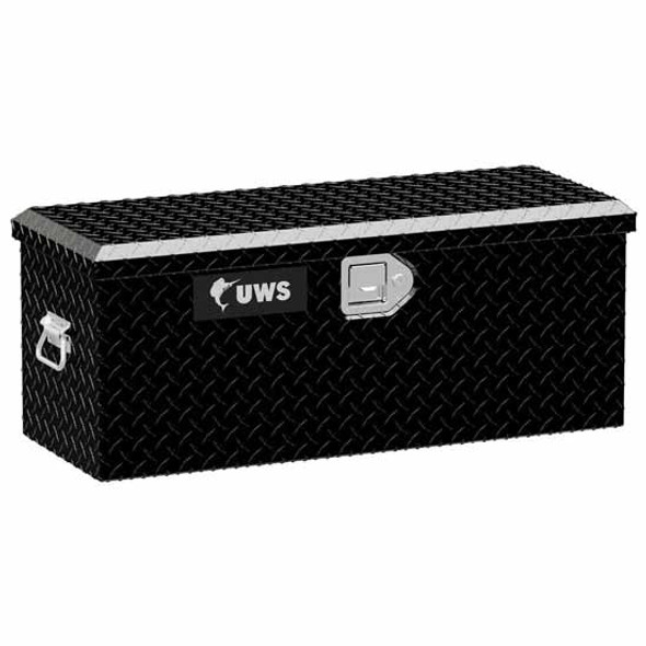 Gloss Black Diamond Plate Aluminum ATV Tool Box