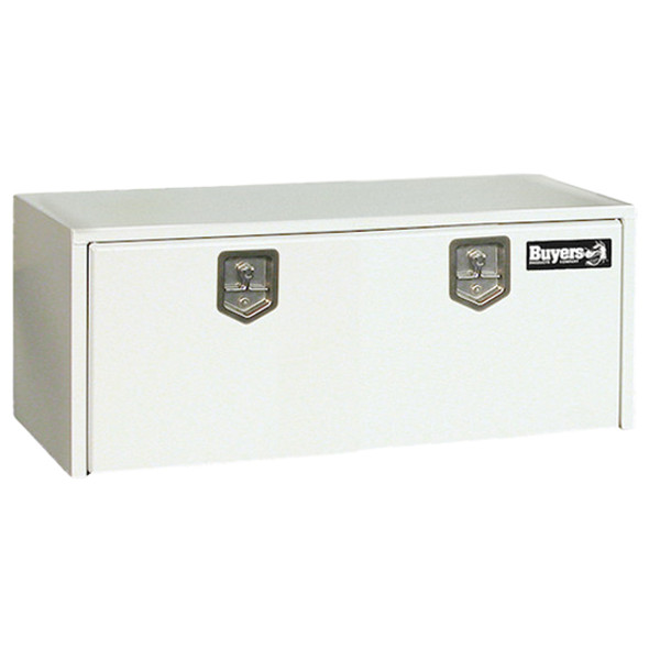 18 x 18 x 48 Inch White Underbody Tool Box W/ Locking Stainless Steel Latch