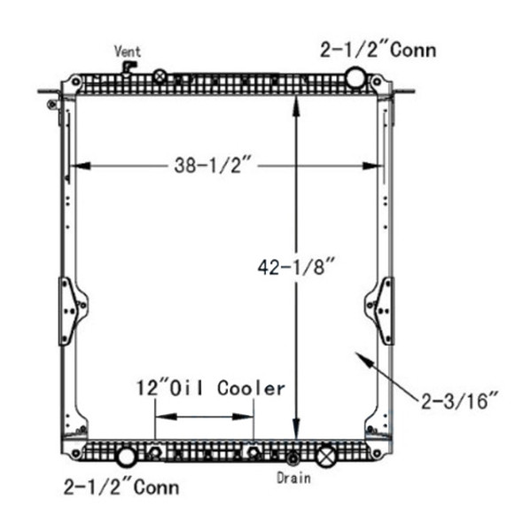 BESTfit Copper Brass Radiator With Oil Cooler For Freightliner Cascadia, Columbia, Century