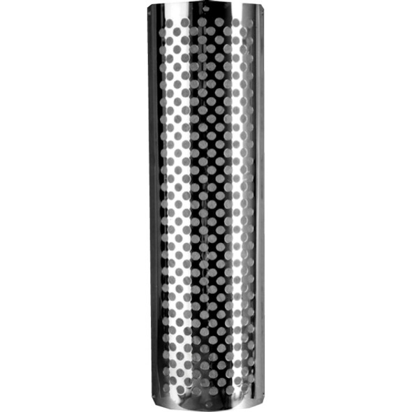 BESTfit 48 Inch Polished SS 180 Degree Heat Shield W/ Round Hole Cutouts For 5 Inch OD Exhaust Stack