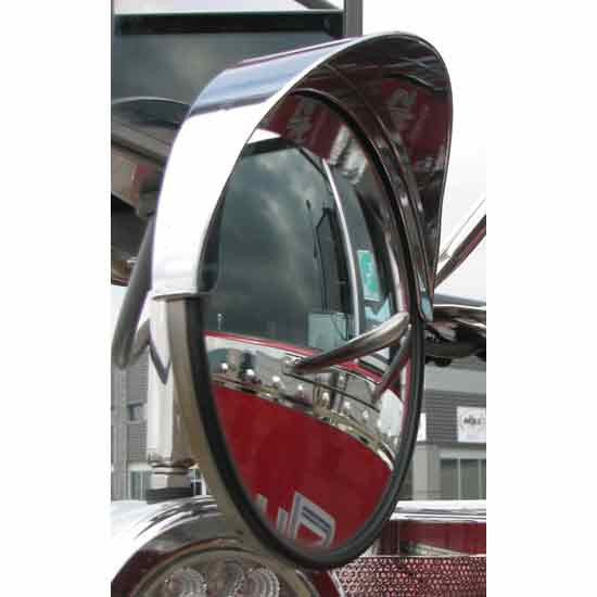 8 Inch Chrome-Plated Plastic Convex Mirror Visor