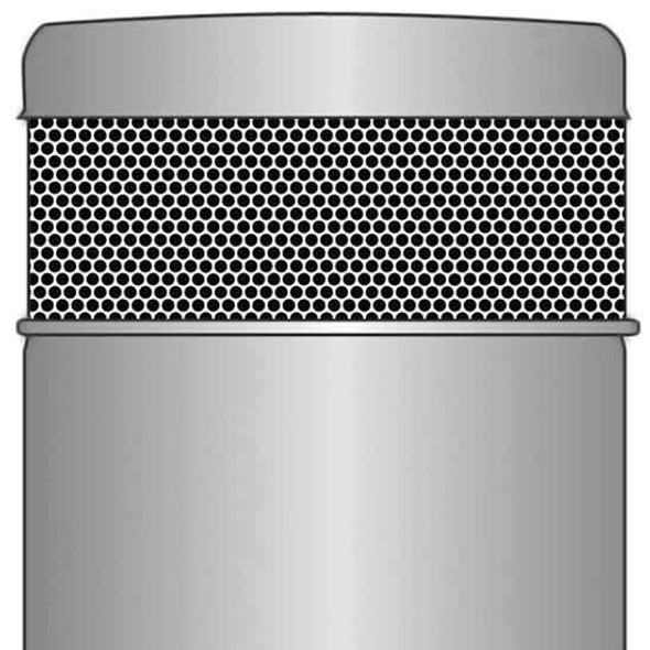 Short Stainless Steel Punched Air Cleaner Screen With 1/4 Inch Circles For 15 Inch Donaldson