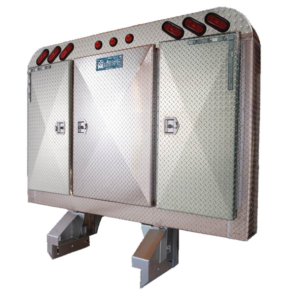 68 X 84 Inch Aluminum Northern-Light Cab Rack W/ 3 Door Enclosure & 9 LED Lights By Merritt 68 X 84 Inch Aluminum Northern-Light Cab Rack W/ 3 Door Enclosure & 9 LED Lights By Merritt