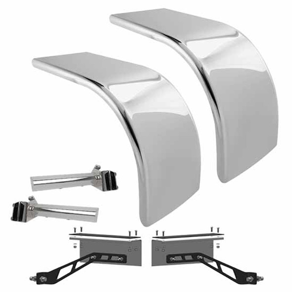 Hogebuilt Ultimate Low Rider 80 Inch 304 Stainless Steel Half Fender Kit For Freightliner W/ Air Liner II Suspension Hogebuilt Ultimate Low Rider 80 Inch 304 Stainless Steel Half Fender Kit For Freightliner W/ Air Liner II Suspension