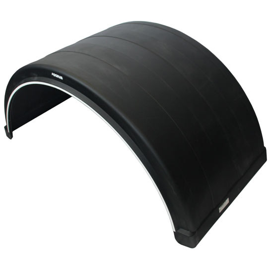 Black Poly Full Radius Fender, 26 x 26 x 54 Inch