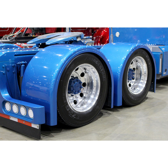 Fiberglass Classic Low Cut Single Hump Fenders, 36 Inch W/ 3 Inch Outside Lip