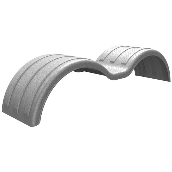 Minimizer Silver Mirror Finish Poly Double Deuce Fender For 22.5 Inch Or  24.5 Inch Dual Tires - 4 State Trucks