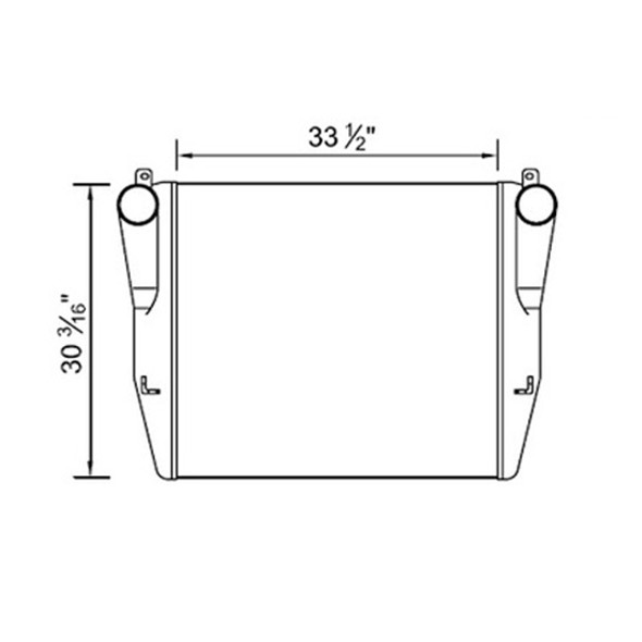 BESTfit Charge Air Cooler Kit 33.5 X 30.5 Inch  For Peterbilt 357, 375, 377, 378, 379 & 385