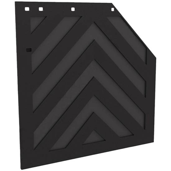 24 x 24 Inch Chevron 45 Degree Mudflap, Passenger Side