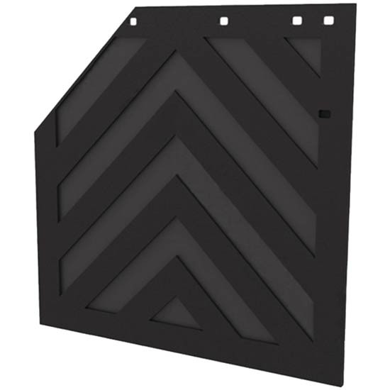 Rubber Chevron Style Mud Flap, 45 Degree,24 X 24 Inch  Driver Side