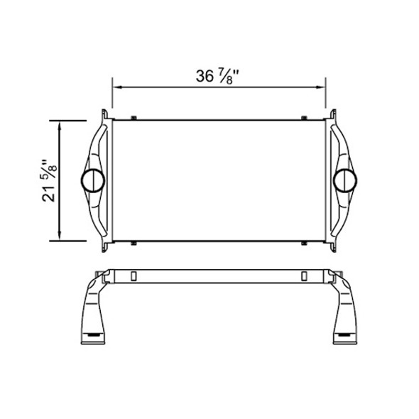 BESTfit Charge Air Cooler Kit 36.875 X 21.25 Inch For Freightliner FLD112 SBA/SFA