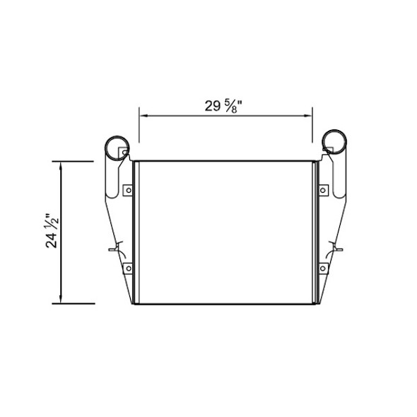 BESTfit Charge Air Cooler Kit 30 X 24.75 Inch For Mack CV713 Granite, RD & Western Contractor