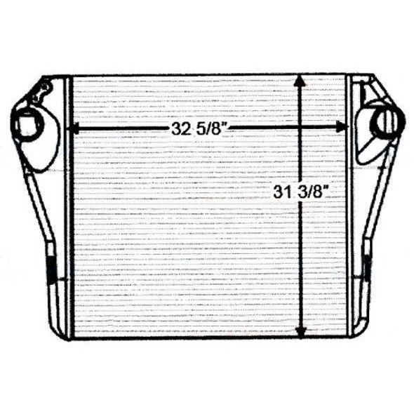 BESTfit Charge Air Cooler Kit 32.5 X 30.312 Inch For Mack CHU613 SFA, CXU613 Vision, Volvo VNL Gen II & VT880