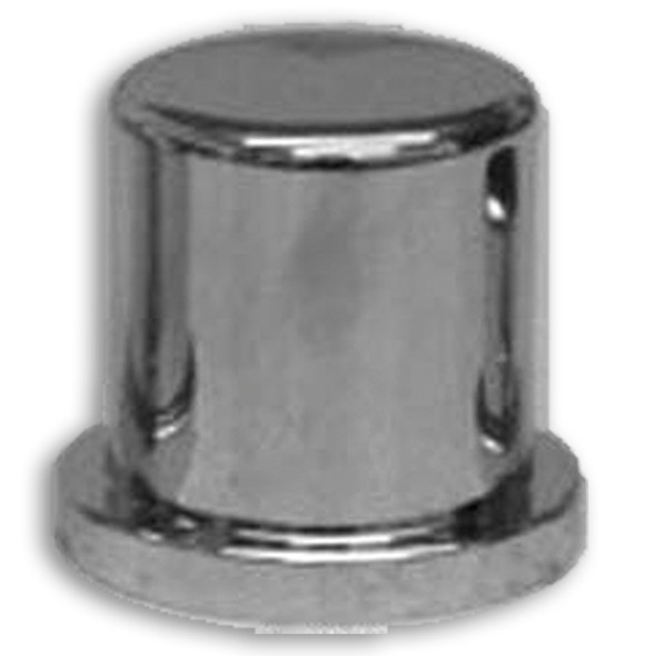 1.125 & 1.0625 Inch Chrome Plastic Bolt Head Top Hat Nut Cover W/ Flange